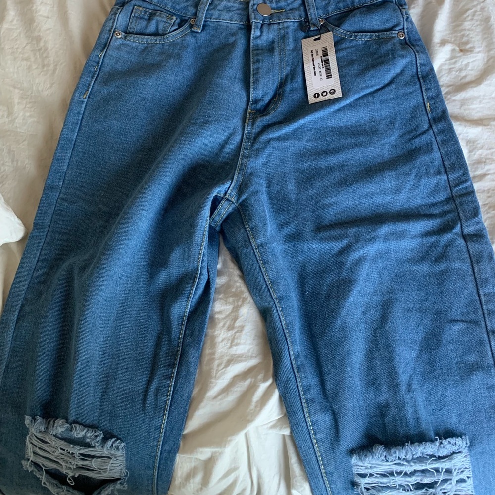 Boohoo high waisted mom jeans